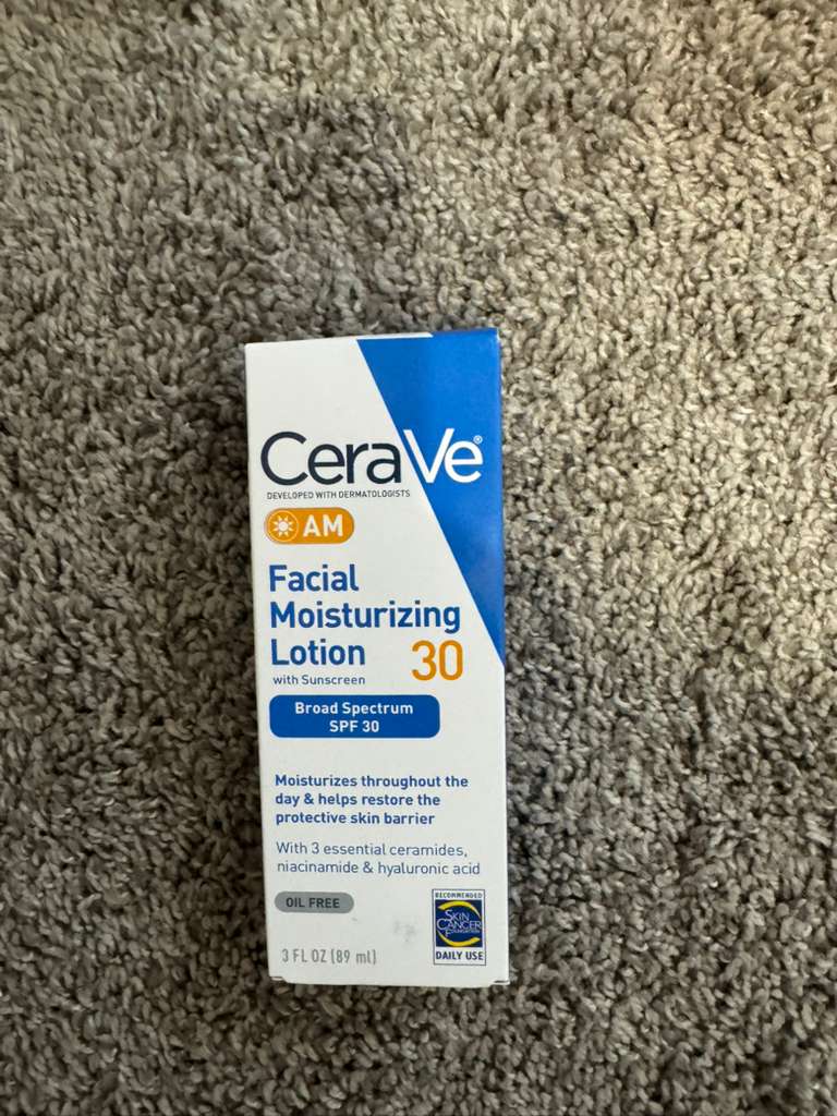 CeraVe AM Facial Moisturizing Lotion SPF 30 – Broad Spectrum Sunscreen Face Moisturizer 89ml