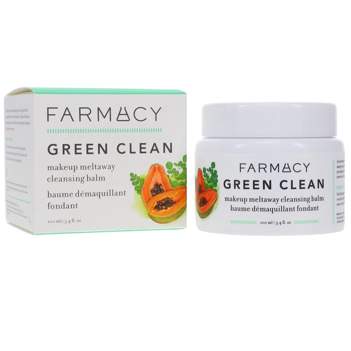 Farmacy Green Clean Makeup Meltaway Cleansing Balm 100ml / 3.4oz – Gentle Makeup Remover & Deep Cleansing Balm – New