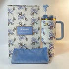 Stanley x LoveShackFancy 40 oz Quencher H2.0 FlowState Tumbler with Gift Box – Blue Floral Bow Limited Edition